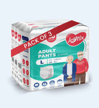 JOYFIX Adult Pant Diapers | Unisex Adult Diapers - L - Pack of 3 (30 Pieces)